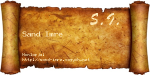 Sand Imre névjegykártya